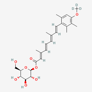 molecular formula C27H36O8 B12414907 Acitretin-d3 O-beta-D-glucuronide 