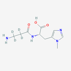 molecular formula C10H16N4O3 B12414918 L-Anserine-d4 (N-beta-alanyl-d4) 