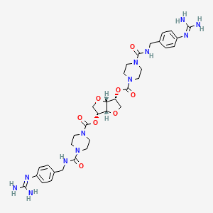 (3aalpha,6aalpha)-3beta,6beta-Bis[4-(4-guanidinobenzylcarbamoyl)piperazinocarbonyloxy]hexahydrofuro[3,2-b]furan