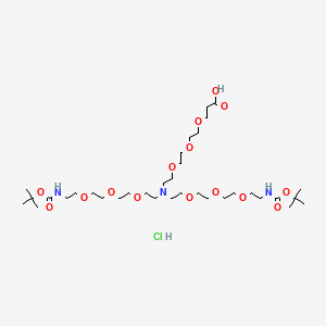 molecular formula C35H70ClN3O15 B12414922 N-bis(t-boc-N-amido-PEG3)-N-(PEG3-acid) (hydrochloride) 