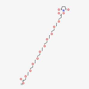 molecular formula C27H47NO16 B12414946 NHS ester-PEG10-COOH 