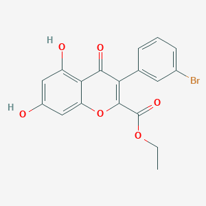 Ethyl 3-(3-bromophenyl)-5,7-dihydroxy-4-oxo-chromene-2-carboxylate