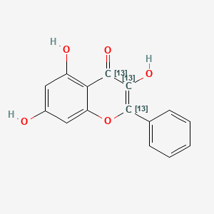 molecular formula C15H10O5 B12415045 Galangin-13C3 