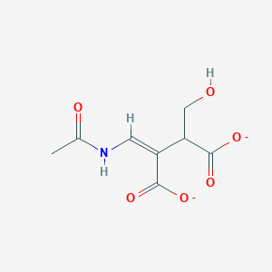 molecular formula C8H9NO6-2 B1241507 2-(Acetamidomethylene)-3-(hydroxymethyl)succinate 