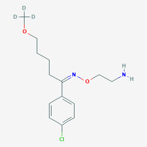 molecular formula C14H21ClN2O2 B12415073 2-[(Z)-[1-(4-chlorophenyl)-5-(trideuteriomethoxy)pentylidene]amino]oxyethanamine 