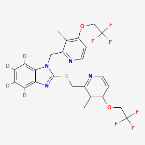 N-[3-Methyl-4-(2,2,2-trifluoroethoxy)-2-pyridinyl]methyl Lansoprazole-d4 Sulfide