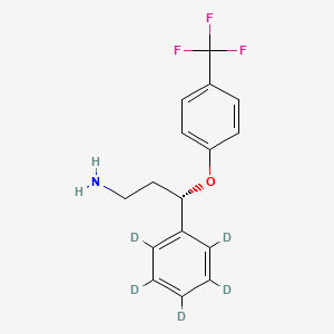 molecular formula C16H16F3NO B12415113 (S)-Norfluoxetine-d5 (phenyl-d5) 