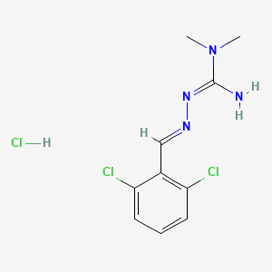 molecular formula C10H13Cl3N4 B1241512 1-(2,6-Dichlorobenzylidenamino)-3,3-dimethylguanidine hydrochloride CAS No. 40845-84-9