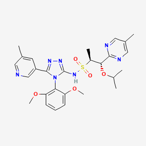 (1S,2S)-N-[4-(2,6-dimethoxyphenyl)-5-(5-methylpyridin-3-yl)-1,2,4-triazol-3-yl]-1-(5-methylpyrimidin-2-yl)-1-propan-2-yloxypropane-2-sulfonamide