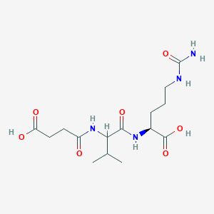 molecular formula C15H26N4O7 B12415193 (2S)-5-(carbamoylamino)-2-[[2-(3-carboxypropanoylamino)-3-methylbutanoyl]amino]pentanoic acid 