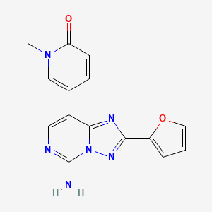 5-[5-Amino-2-(furan-2-yl)-[1,2,4]triazolo[1,5-c]pyrimidin-8-yl]-1-methylpyridin-2-one