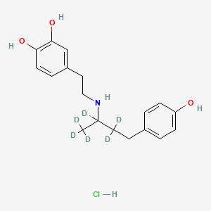 molecular formula C18H24ClNO3 B12415227 rac Dobutamine-d6 (Major) Hydrochloride 