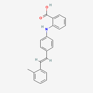 molecular formula C22H19NO2 B1241526 2-[4-[(E)-2-(2-methylphenyl)ethenyl]anilino]benzoic acid 