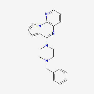 molecular formula C21H21N5 B1241527 6-(4-Benzylpiperazino)pyrido[3,2-e]pyrrolo[1,2-a]pyrazine 