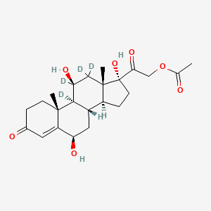 molecular formula C23H32O7 B12415287 21-O-Acetyl 6beta-hydroxy cortisol-d4 