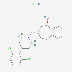 (5S,7S)-1-methyl-7-[[2,2,6,6-tetradeuterio-4-(2,6-dichlorophenyl)piperidin-1-yl]methyl]-6,7,8,9-tetrahydro-5H-benzo[7]annulen-5-ol;hydrochloride