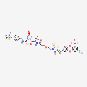 molecular formula C46H47F3N6O9S2 B12415289 PROTAC_ERRalpha 