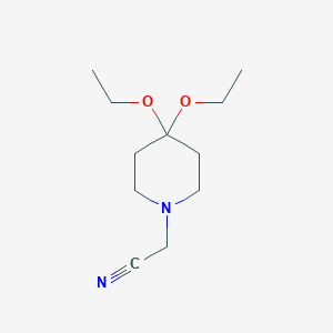 B124153 2-(4,4-Diethoxypiperidin-1-yl)acetonitrile CAS No. 141529-07-9
