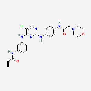 N-[3-[[5-chloro-2-[4-[(2-morpholin-4-ylacetyl)amino]anilino]pyrimidin-4-yl]amino]phenyl]prop-2-enamide