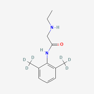 molecular formula C12H18N2O B12415320 Monoethylglycinexylidide-d6 CAS No. 1216698-89-3