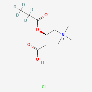 molecular formula C10H20ClNO4 B12415414 Propionyl-D5-L-carnitine hcl 