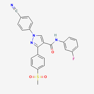 1-(4-cyanophenyl)-N-(3-fluorophenyl)-3-[4-(methylsulfonyl)phenyl]-1H-pyrazole-4-carboxamide