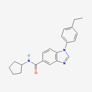 N-cyclopentyl-1-(4-ethylphenyl)-1H-benzimidazole-5-carboxamide