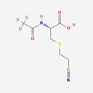 (2R)-3-(2-cyanoethylsulfanyl)-2-[(2,2,2-trideuterioacetyl)amino]propanoic acid