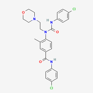 N-(4-chlorophenyl)-4-[(4-chlorophenyl)carbamoyl-(2-morpholin-4-ylethyl)amino]-3-methylbenzamide