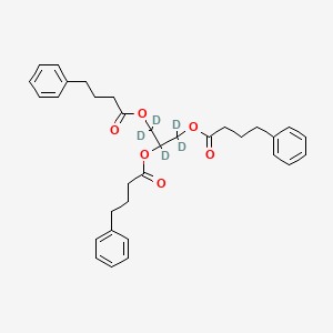 molecular formula C33H38O6 B12415580 Glycerol phenylbutyrate-D5 