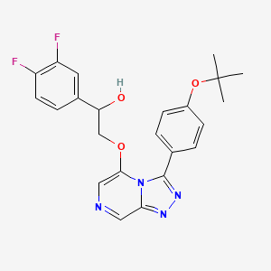 molecular formula C23H22F2N4O3 B12415587 Antimalarial agent 7 