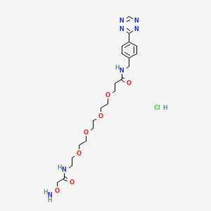 molecular formula C22H34ClN7O7 B12415591 Tetrazine-PEG4-oxyamine hydrochloride 