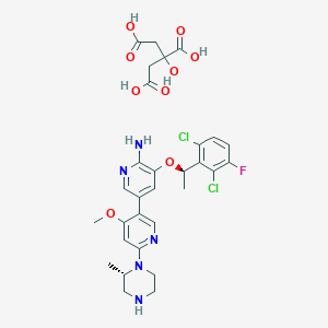 molecular formula C30H34Cl2FN5O9 B12415611 Envonalkib citrate 