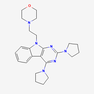 9-(2-(4-Morpholinyl)ethyl)-2,4-di-1-pyrrolidinyl-9H-pyrimido(4,5-b)indole