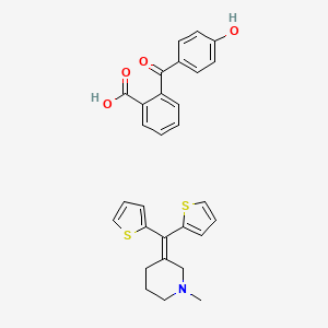 molecular formula C29H27NO4S2 B1241564 Tipepidine hibenzate CAS No. 31139-87-4