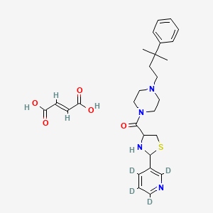 (E)-but-2-enedioic acid;[4-(3-methyl-3-phenylbutyl)piperazin-1-yl]-[2-(2,4,5,6-tetradeuteriopyridin-3-yl)-1,3-thiazolidin-4-yl]methanone