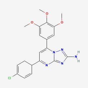 5-(4-Chlorocyclohexa-2,4-dien-1-yl)-7-(3,4,5-trimethoxyphenyl)-[1,2,4]triazolo[1,5-a]pyrimidin-2-amine