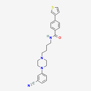 N-[4-[4-(3-cyanophenyl)piperazin-1-yl]butyl]-4-thiophen-3-ylbenzamide