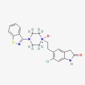 molecular formula C21H21ClN4O2S B12415759 Ziprasidone N-oxide-d8 