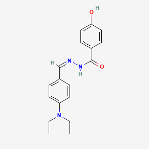 N-[(E)-[4-(diethylamino)phenyl]methylideneamino]-4-hydroxybenzamide