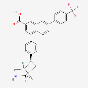 4-[4-[(1S,4S,5S)-2-azabicyclo[2.2.1]heptan-5-yl]phenyl]-7-[4-(trifluoromethyl)phenyl]naphthalene-2-carboxylic acid