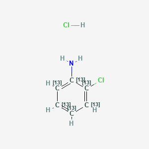 molecular formula C6H7Cl2N B12415814 2-Chloroaniline hydrochloride-13C6 