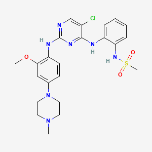 molecular formula C23H28ClN7O3S B12415837 N-(2-((5-Chloro-2-((2-methoxy-4-(4-methylpiperazin-1-yl)phenyl)amino)pyrimidin-4-yl)amino)phenyl)methanesulfonamide 