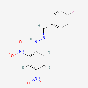 molecular formula C13H9FN4O4 B12415887 4-Fluorobenzaldehyde 2,4-dinitrophenylhydrazone-d3 