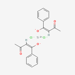 molecular formula C20H18Cl2O4Ti B1241589 Ti-Bzac-Cl2 CAS No. 53479-23-5