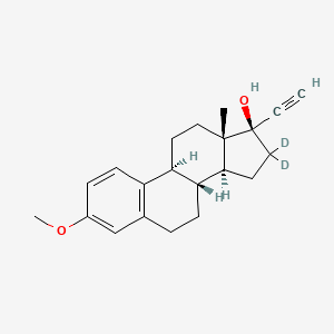 molecular formula C21H26O2 B12415937 Mestranol-d2 