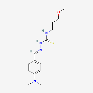 molecular formula C14H22N4OS B1241596 1-[(E)-[4-(二甲氨基)苯基]甲叉基氨基]-3-(3-甲氧基丙基)硫脲 