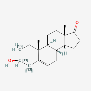 molecular formula C19H28O2 B12415976 Dehydroepiandrosterone-13C3 