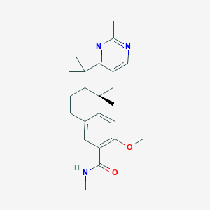 (12aS)-2-methoxy-N,7,7,9,12a-pentamethyl-5,6,6a,12-tetrahydronaphtho[1,2-g]quinazoline-3-carboxamide