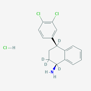 molecular formula C16H16Cl3N B12416029 rac-cis-N-Desmethyl Sertraline-d4 Hydrochloride 